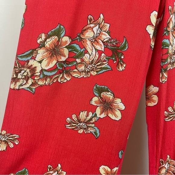 Sage Small Floral Open Back Full Length Jumpsuit Romper Boho Spring Summer - Picture 4 of 9